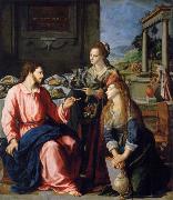 ALLORI Alessandro Museum art historic Christ with Maria and Marta Spain oil painting artist